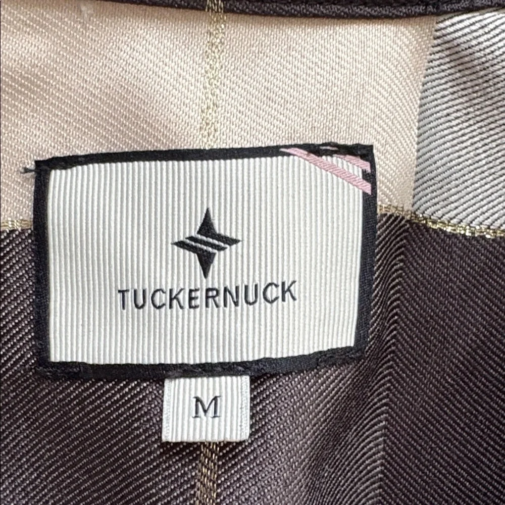 Tuckernuck Mairead Check Plaid Beige and Black 3/4 Sleeve Top - Picture 6 of 10